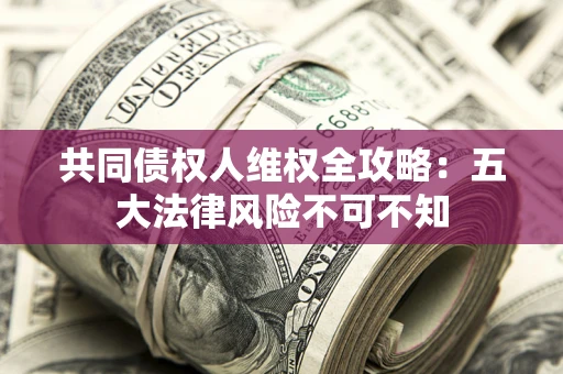 武汉共同债权人维权全攻略：五大法律风险不可不知