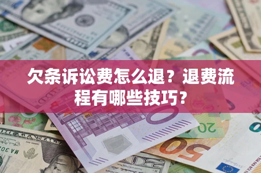 武汉欠条诉讼费怎么退？退费流程有哪些技巧？
