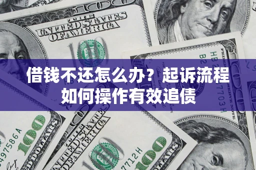 武汉借钱不还怎么办？起诉流程如何操作有效追债