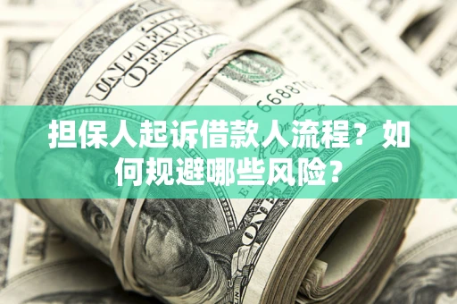 武汉担保人起诉借款人流程？如何规避哪些风险？