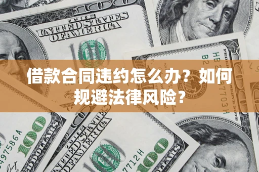 武汉借款合同违约怎么办？如何规避法律风险？
