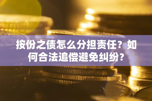武汉按份之债怎么分担责任？如何合法追偿避免纠纷？
