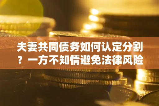 武汉夫妻共同债务如何认定分割？一方不知情避免法律风险必看！